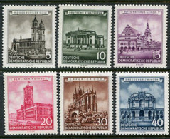 DDR / E. GERMANY 1955 Historic Buildings LHM / *.  Michel  491-96 - Neufs