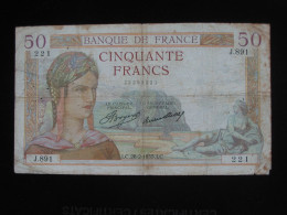 50 Cinquante Francs - CERES Type 1933 Modifié - 28-2-1935     **** EN ACHAT IMMEDIAT **** - 50 F 1934-1940 ''Cérès''