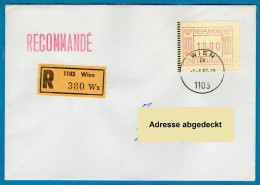 1983 Österreich Austria Automatenmarken ATM 1.1 / R-FDC 16S Von 1103 Wien Nach Deutschland / Frama Vending Machine - Timbres De Distributeurs [ATM]