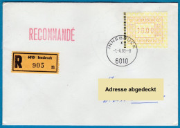 1983 Österreich Austria Automatenmarken ATM 1.1 / R-FDC 16S Von 6010 Innsbruck Nach Deutschland / Frama Vending Machine - Machine Labels [ATM]