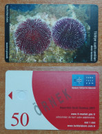 AC -  TURK TELECOM TELEPHONE - PHONE CARDS SAMPLE CARD UNDERWATER CREATURES SEA URCHIN - Turquie