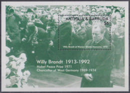 F-EX42335 ANTIGUA & BARBUDA MNH 1993 PEACE NOBEL AWARD CHANCELLOR WILLY BRANDT  - Prix Nobel