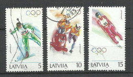 LETTLAND Latvia 1995 Michel 364 - 367 Olympic Games Lillehammer Wintersport O - Invierno 1994: Lillehammer