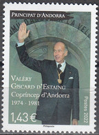 Andorre Français 2022 Valéry Giscard D'Estaing Neuf ** - Unused Stamps