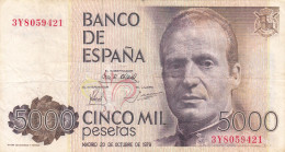 CRBS0827 BILLETE ESPAÑA 5000 PESETAS 1979 BC - [ 4] 1975-… : Juan Carlos I