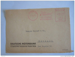 Germany Duitsland Allemagne EMA 1950 Deutsche Notenbank Berlin W 8 Zahle Bargeldlös Op Fragment - Franking Machines (EMA)