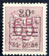 België - Belgique - C18/11 - 1954 - (°)used - Michel 987V - Cijfer Op Heraldieke Leeuw - Typos 1951-80 (Chiffre Sur Lion)