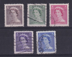 Canada: 1953   QE II Set  SG450-454    Used - Usados