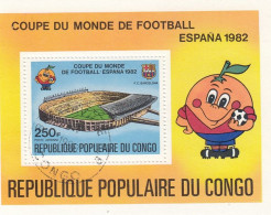 CONGO Block 23,used,falc Hinged,football - Oblitérés