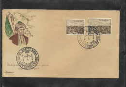 785) Turchia Busta Fdc 1958 Ertuğrul Gazi'yi Anma Günü Annullo Timbro Söğüt 2 Valori Burdur 20 + 5 - Storia Postale