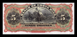 Costa Rica 5 Colones 1901-1908 Pick S173r Sc Unc - Costa Rica