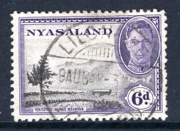 Nyasaland 1945 KGVI Pictorials - 6d Tea Estate Used (SG 150) - Nyassaland (1907-1953)