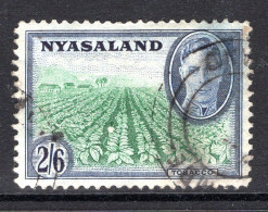 Nyasaland 1945 KGVI Pictorials - 2/6 Tobacco Used (SG 154) - Nyassaland (1907-1953)