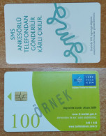 AC -  TURK TELECOM TELEPHONE - PHONE CARDS SAMPLE CARD SMS - Turquie