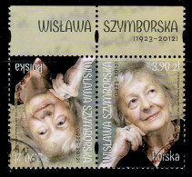 POLAND 2023  Wisława Szymborska Tete Beche USED - Usados