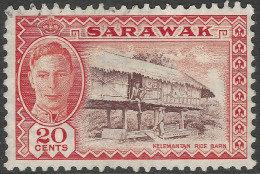 Sarawak. 1950 KGVI. 20c Used. SG 180 - Sarawak (...-1963)