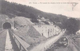 Yvoir - Le Tunnel Du Chemin De Fer Et Route Des Carrières - Circulé En 1907 - TBE - Yvoir