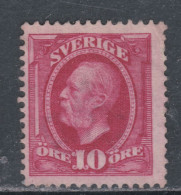 Suède N° 34 (.) Partie De Série : 10 ö Rose, Oscar II, Roi De Suède Et De Norvège, Neuf Sans Gomme Sinon TB - Neufs