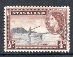 Nyasaland 1953-54 QEII Pictorials - ½d Lake Nyasa Used (SG 173) - Nyassaland (1907-1953)