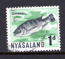 Nyasaland 1964 Pictorials - 1d Chambo Used (SG 200) - Nyassaland (1907-1953)