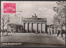 Germany DDR MC 665, Maximumkarte Mit 20 Pf. Berlin Brandenburger Tor, SoSt. 29.11.58 Vom Ersttag - Maximumkaarten