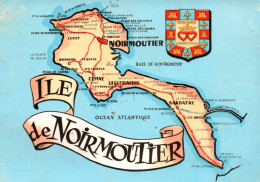 CPSM - ILE De NOIRMOUTIER - Carte Géo Illustrée  ... LOT 2 CP à Saisir / Edition Artaud Gaby - Noirmoutier