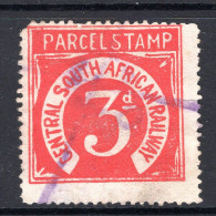 Nyasaland - Central African Railway - Parcel Stamp - 3d Red Used - Nyassaland (1907-1953)