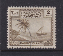 Maldive Islands, SG 21a, Used, Olive Brown Shade - Maldive (...-1965)