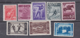 Roumanie N° 515 / 22 XX  25è Anniv. Union Sportive Roumaine, Les 8 Valeurs Sans Charnière, TB - Unused Stamps
