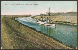 Egypt-----Port Said(Canal:Curasse Italien A La Courbe Du Chantier)-----old Postcard - Port-Saïd