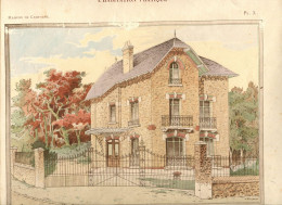 Gravure Couleurs Architecte M. Talheimer  Pavillon à VERRIERES LE BUISSON - Prints & Engravings