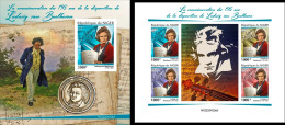 Niger 2022, Music, Beethoven IV, 4val In BF +BF IMPERFORATED - Musique