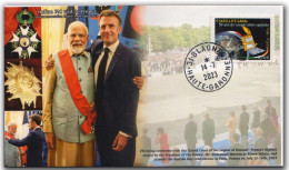 FRANCE 2023 INDIA PM Narendra Modi, Mr.Emmanuel Macron,Bastille Day Paris, Sp Cover 14th July 2023 (**) Inde Indien - Storia Postale