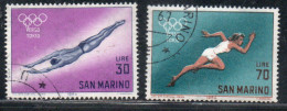 REPUBBLICA DI SAN MARINO 1964 PREOLIMPICA SERIE COMPLETA COMPLETE SET USATA USED OBLITERE' - Used Stamps