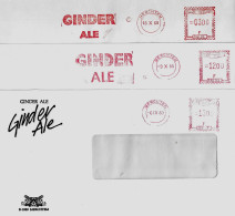 3 X Brouwerij MARTINAS MERCHTEM   GINDER ALE (klein - 1968) GINDER ALE (Groot 1985) - Beers