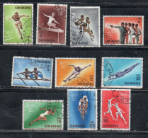 REPUBBLICA DI SAN MARINO 1964 OLIMPIADI DI TOKIO GIOCHI OLIMPICI OLYMPIC GAMES SERIE COMPLETA COMPLETE SET USATA USED - Used Stamps