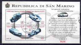 San Marino 2000 - Auto, Block 26 (Nr. 1863 - 1866), Gestempelt / Used - Oblitérés