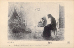 FANTAISIE - Le Deuil : Visiteuse Apportant Ses Condoléances Aux Affligés - Carte Postale Ancienne - Sonstige & Ohne Zuordnung