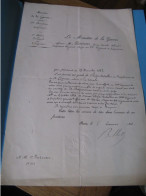 LETTRE SIGNEE DE JEAN-BAPTISTE BILLOT 1883 MILITAIRE MINISTRE GUERRE DREYFUS DEPUTE CORREZE - Historische Personen