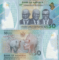 NAMIBIA 30 Dollars 2020 P W18 COMMEMORATIVE  Polymer UNC - Namibië