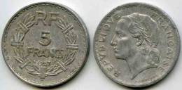 France 5 Francs 1947 9 Fermé GAD 766a KM 888b.1 - 5 Francs