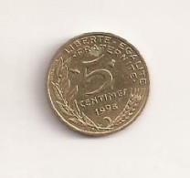 France 5 Centimes 1998 Cent Cents Centimes V1 - Sonstige & Ohne Zuordnung