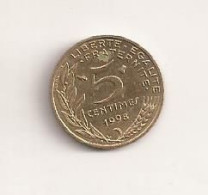 France 5 Centimes 1998 Cent Cents Centimes V1 - Autres & Non Classés