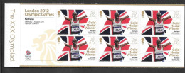 Gb 2012 Olympics GOLD MEDAL WINNER Minature Sheet Of 6 Stamps -  MO FARAH  - 10000m - Unused Stamps