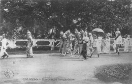 SRI LANKA - Colombo - Mascarade Synghalaise - Carte Postale Ancienne - Sri Lanka (Ceylon)