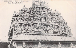 SRI LANKA - Colombo - Toit Et Ornements D'un Temple Indien - Carte Postale Ancienne - Sri Lanka (Ceilán)