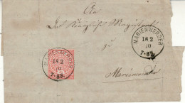 POLAND / GERMAN ANNEXATION 1870  LETTER  SENT FROM KWIDZYŃ / MARIENWERDEN / - Briefe U. Dokumente