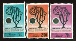 1969 - Kenya  Uganda Tanzania - Fifth Anniversary To The African Development Bank  - 3 Stamps - Unused - Kenya, Ouganda & Tanzanie