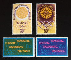 1964 - Kenya  Uganda Tanzania - Summer Olympic Games 1964 - Tokyo - 4 Stamps - Unused - Kenya, Uganda & Tanzania