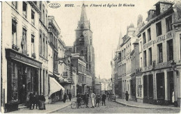Mons Rue D'Havre Et Eglise St Nicolas - Mons